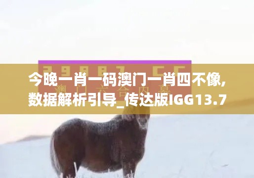 今晚一肖一码澳门一肖四不像,数据解析引导_传达版IGG13.73