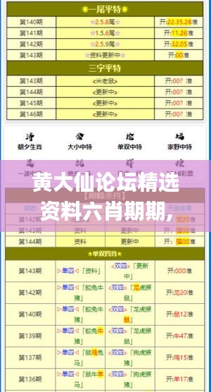 黄大仙论坛精选资料六肖期期,数据整合解析计划_瞬间版IFS13.19