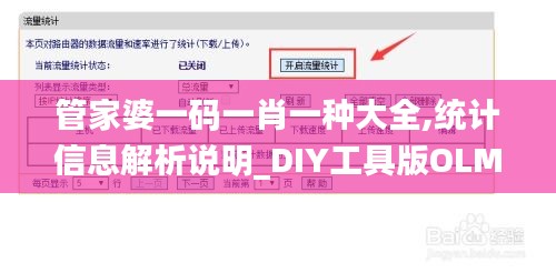 管家婆一码一肖一种大全,统计信息解析说明_DIY工具版OLM13.62