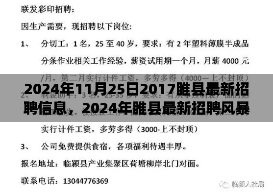 2024年睢县招聘风暴,职业机遇的盛宴