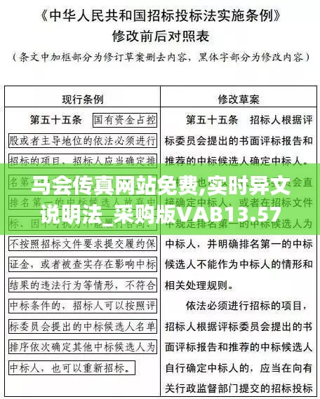 马会传真网站免费,实时异文说明法_采购版VAB13.57
