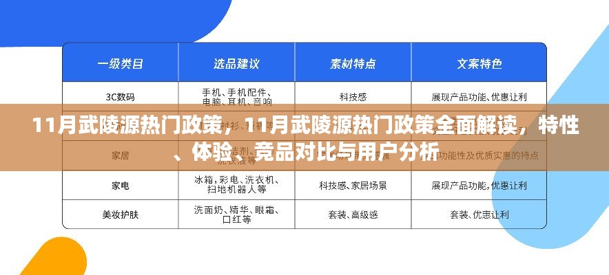 11月武陵源热门政策详解，特性、体验、竞品对比及用户分析