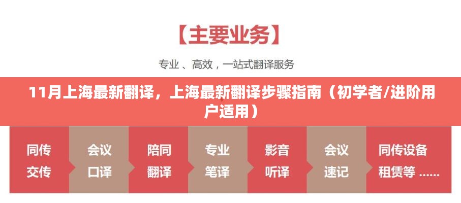 上海最新翻译步骤指南，初学者与进阶用户的一站式指南（11月版）