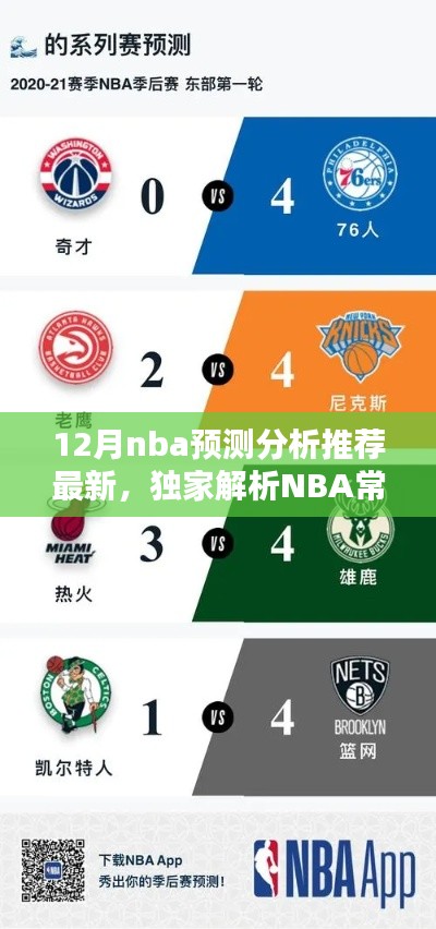 独家解析，NBA常规赛收官阶段预测分析（最新推荐）