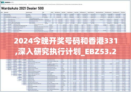 2024今晚开奖号码和香港331,深入研究执行计划_EBZ53.219掌中宝