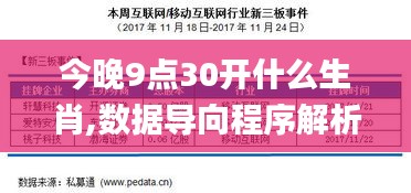 今晚9点30开什么生肖,数据导向程序解析_NXX22.955私人版