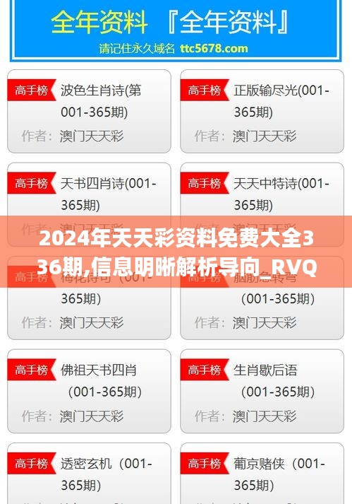2024年天天彩资料免费大全336期,信息明晰解析导向_RVQ4.505艺术版