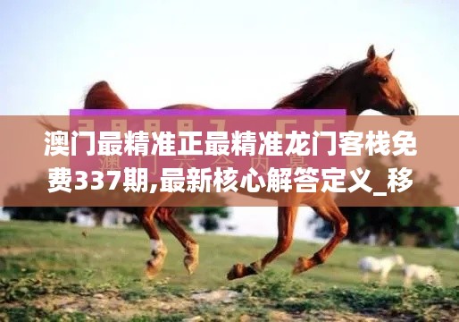 澳门最精准正最精准龙门客栈免费337期,最新核心解答定义_移动版145.911-5