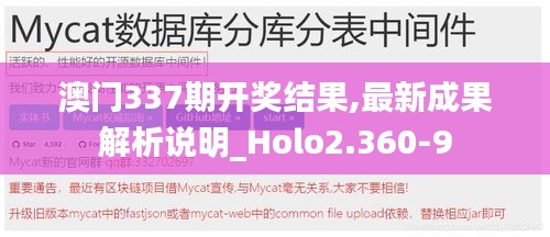 澳门337期开奖结果,最新成果解析说明_Holo2.360-9