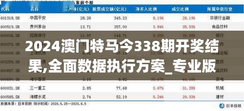 2024澳门特马今338期开奖结果,全面数据执行方案_专业版83.195-6
