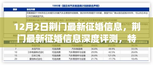 荆门最新征婚信息解析，特性、体验、竞争分析与目标用户洞察深度评测