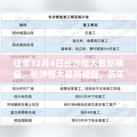 往年12月4日长沙恒大最新楼盘，长沙恒大最新楼盘，历年12月4日的透视与观点洞察