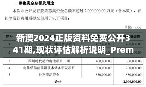 新澳2024正版资料免费公开341期,现状评估解析说明_Premium6.562