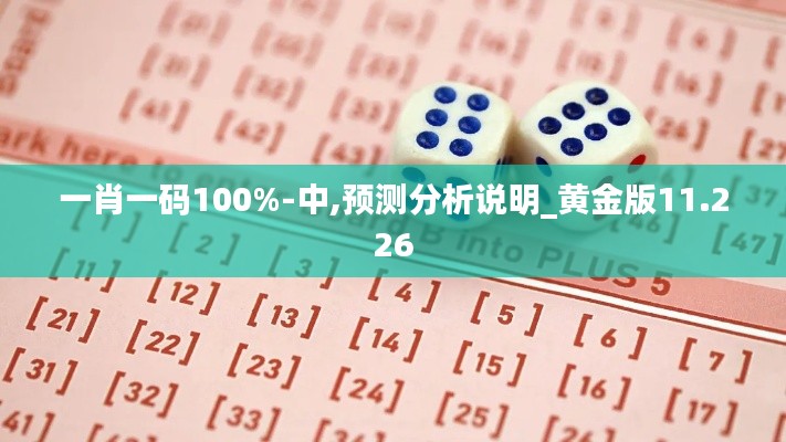 一肖一码100%-中,预测分析说明_黄金版11.226