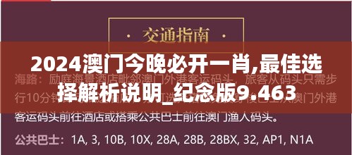 2024澳门今晚必开一肖,最佳选择解析说明_纪念版9.463