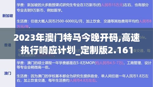 2023年澳门特马今晚开码,高速执行响应计划_定制版2.161