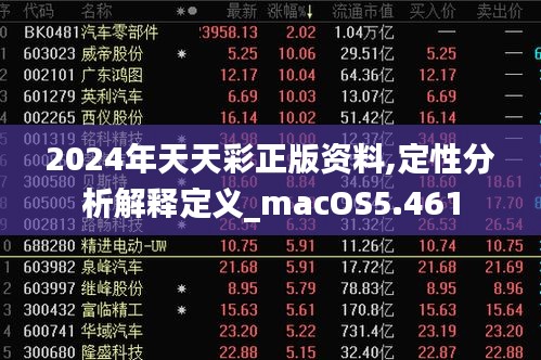 2024年天天彩正版资料,定性分析解释定义_macOS5.461