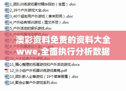 澳彩资料免费的资料大全wwe,全面执行分析数据_游戏版2.163