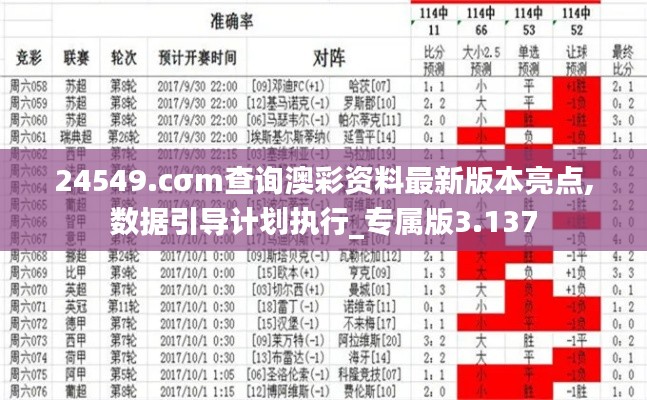 24549.cσm查询澳彩资料最新版本亮点,数据引导计划执行_专属版3.137