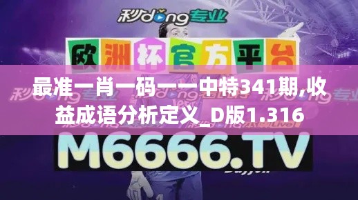 最准一肖一码一一中特341期,收益成语分析定义_D版1.316