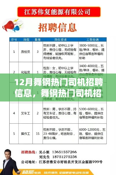舞钢热门司机招聘指南，如何轻松找到心仪的工作？