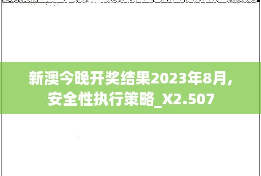 新澳今晚开奖结果2023年8月,安全性执行策略_X2.507