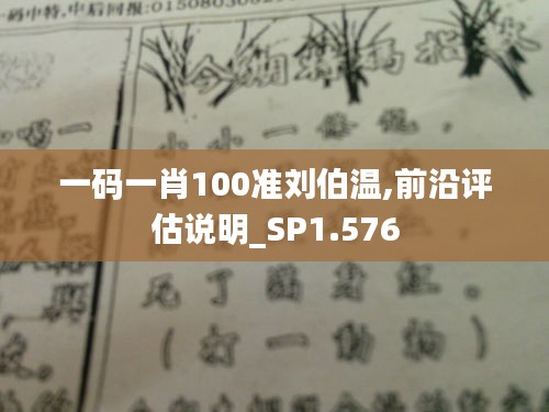 一码一肖100准刘伯温,前沿评估说明_SP1.576