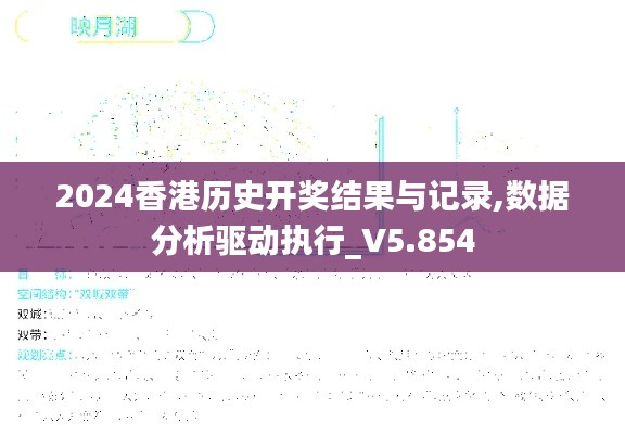 2024香港历史开奖结果与记录,数据分析驱动执行_V5.854