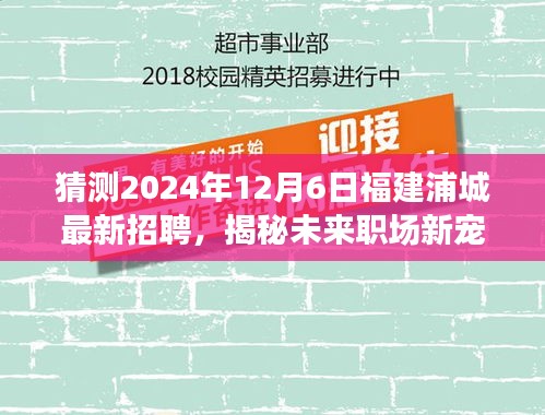 揭秘未来职场新宠，福建浦城最新高科技招聘产品重磅登场，预测2024年12月6日福建浦城最新招聘动态。