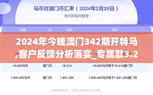 2024年今晚澳门342期开特马,客户反馈分析落实_专属款3.202