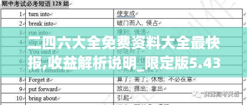 二四六大全免费资料大全最快报,收益解析说明_限定版5.431