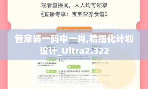 管家婆一码中一肖,精细化计划设计_Ultra2.322
