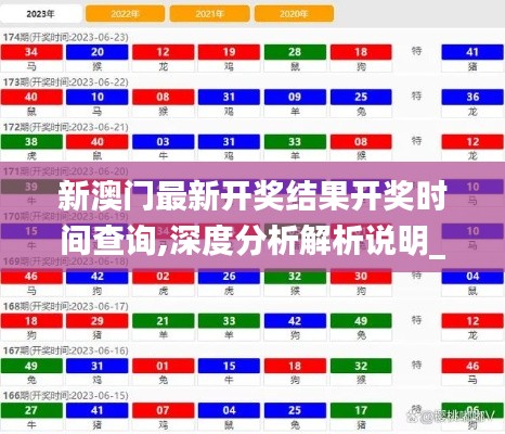 新澳门最新开奖结果开奖时间查询,深度分析解析说明_Tablet4.968