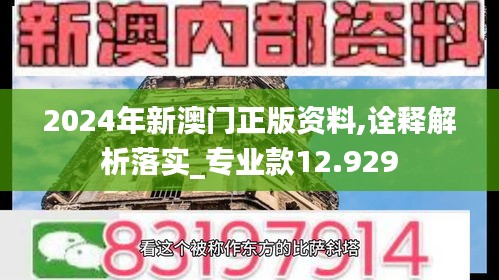 2024年新澳门正版资料,诠释解析落实_专业款12.929