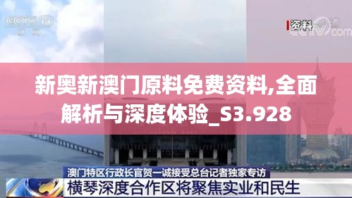 新奥新澳门原料免费资料,全面解析与深度体验_S3.928