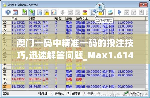 澳门一码中精准一码的投注技巧,迅速解答问题_Max1.614