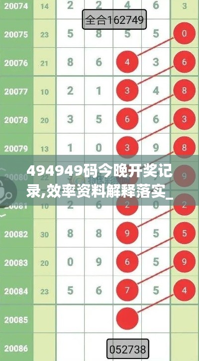 494949码今晚开奖记录,效率资料解释落实_eShop7.141