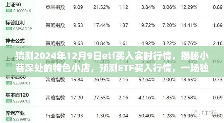 揭秘特色小店与ETF行情，投资冒险之旅预测ETF买入实时行情（2024年12月9日）