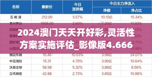 2024澳门天天开好彩,灵活性方案实施评估_影像版4.666