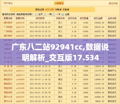 广东八二站92941cc,数据说明解析_交互版17.534