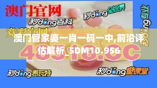 澳门管家婆一肖一码一中,前沿评估解析_5DM10.956
