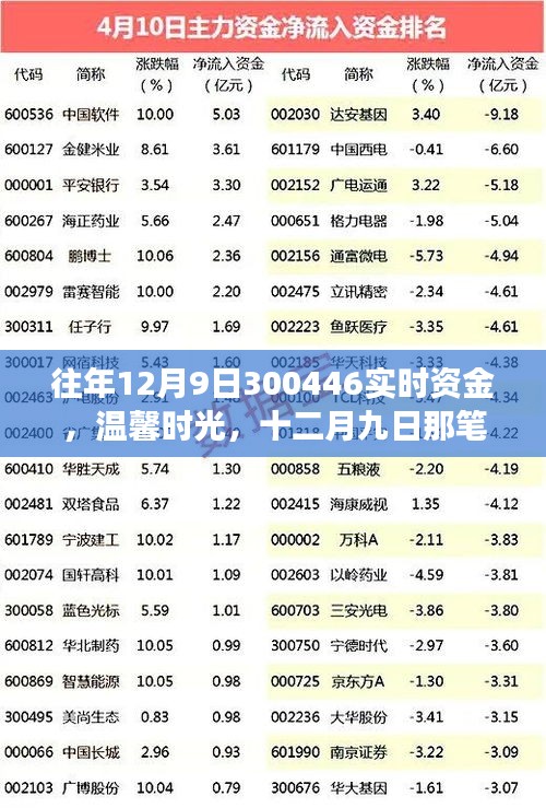 十二月九日特殊实时资金背后的友情故事,温馨时光与300446资金流转