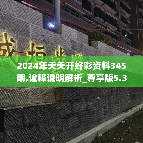 2024年天天开好彩资料345期,诠释说明解析_尊享版5.312