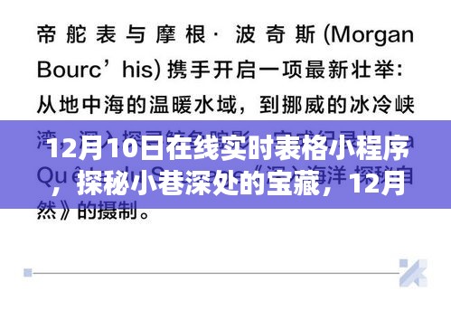 探秘小巷宝藏，12月10日在线实时表格小程序与特色小店的奇妙之旅