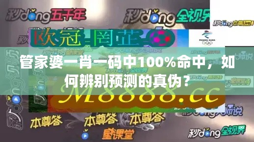 管家婆一肖一码中100%命中，如何辨别预测的真伪？