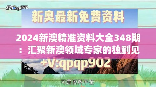 2024新澳精准资料大全348期:汇聚新澳领域专家的独到见解