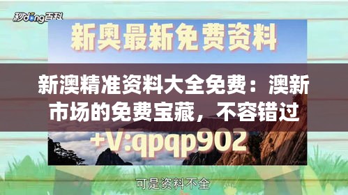 新澳精准资料大全免费：澳新市场的免费宝藏，不容错过