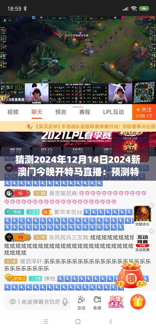 猜测2024年12月14日2024新澳门今晚开特马直播：预测特马盛会的最新套路