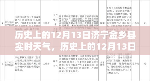 历史上的12月13日济宁金乡县天气深度探究，实时天气状况与变迁回顾