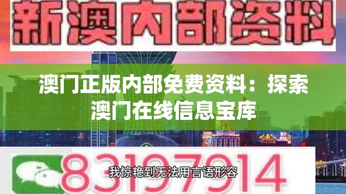 澳门正版内部免费资料：探索澳门在线信息宝库